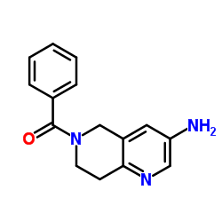 (3-Amino-7,8-dihydro-1,6-naphthyridin-6(5H)-yl)(phenyl)methanone Structure
