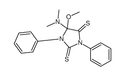 5-(dimethylamino)-5-methoxy-1,3-diphenylimidazolidine-2,4-dithione结构式