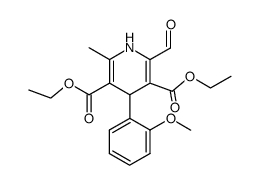 diethyl 2-methyl-4-(2-methoxyphenyl)-6-formyl-1,4-dihydropyridine-3,5-dicarboxylate Structure