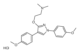 2-[1,4-bis(4-methoxyphenyl)pyrazol-3-yl]oxy-N,N-dimethylethanamine,hydrochloride结构式