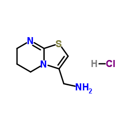 1-(6,7-Dihydro-5H-[1,3]thiazolo[3,2-a]pyrimidin-3-yl)methanamine hydrochloride (1:1) Structure