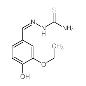 Hydrazinecarbothioamide,2-[(3-ethoxy-4-hydroxyphenyl)methylene]-结构式