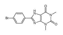 8-(4-bromophenyl)-1,3-dimethyl-7H-purine-2,6-dione Structure