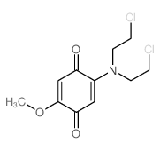 2,5-Cyclohexadiene-1,4-dione,2-[bis(2-chloroethyl)amino]-5-methoxy-结构式