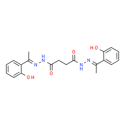 N'1,N'4-bis[1-(2-hydroxyphenyl)ethylidene]succinohydrazide结构式