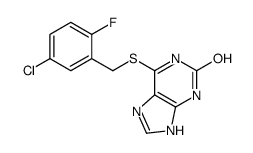 6-[(5-chloro-2-fluorophenyl)methylsulfanyl]-3,7-dihydropurin-2-one结构式