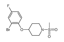 4-(2-bromo-4-fluorophenoxy)-1-methylsulfonylpiperidine Structure
