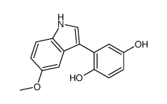 2-(5-methoxy-1H-indol-3-yl)benzene-1,4-diol Structure