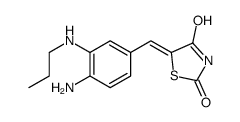 5-[[4-amino-3-(propylamino)phenyl]methylidene]-1,3-thiazolidine-2,4-dione Structure