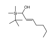 1-[tert-butyl(dimethyl)silyl]hept-2-en-1-ol结构式