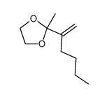 2-(1-butyl-vinyl)-2-methyl-[1,3]dioxolane结构式