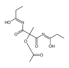 [2-methyl-1,3-dioxo-1,3-bis(propanoylamino)propan-2-yl] acetate Structure