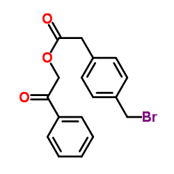 2-Oxo-2-phenylethyl 2-(4-(bromomethyl)phenyl)acetate structure