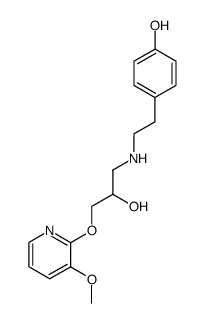 1-<2-(p-Hydroxyphenyl)ethylamino>-3-(3-methoxy-pyridin-2-yloxy)-2-propanol Structure