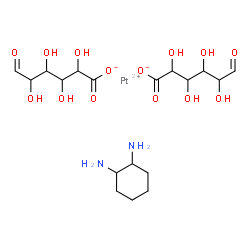 platinum(II) 1,2-diaminocyclohexane bis(glucuronate)结构式