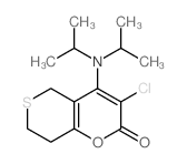 2H,5H-Thiopyrano[4,3-b]pyran-2-one,4-[bis(1-methylethyl)amino]-3-chloro-7,8-dihydro-结构式