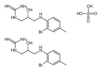 [N'-[3-(2-bromo-4-methylanilino)-2-hydroxypropyl]carbamimidoyl]azanium,sulfate结构式