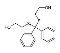 2-[2-hydroxyethylsulfanyl(diphenyl)methyl]sulfanylethanol结构式