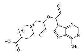 (3-amino-3-carboxypropyl)-[2-[1-(6-aminopurin-9-yl)-2-oxoethoxy]-3-oxopropyl]-methylsulfanium结构式