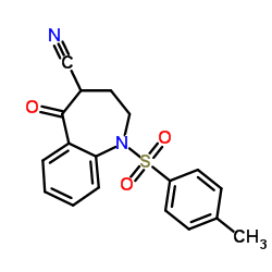 1-[(4-Methylphenyl)sulfonyl]-5-oxo-2,3,4,5-tetrahydro-1H-1-benzaz epine-4-carbonitrile picture