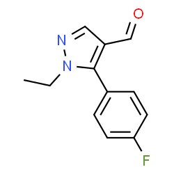 1H-Pyrazole-4-carboxaldehyde,1-ethyl-5-(4-fluorophenyl)-(9CI)结构式