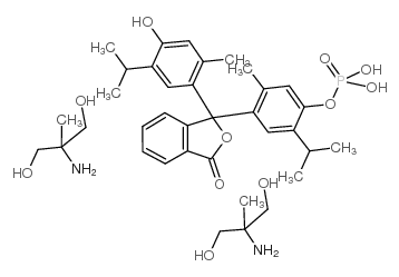 thymolphthalein monophosphoric acid, di-2-amino-2-methyl-1,3-propanediol salt结构式