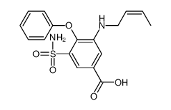 3-(but-2-enylamino)-4-phenoxy-5-sulfamoylbenzoic acid结构式