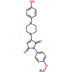 3-[4-(4-Hydroxyphenyl)-1-piperazinyl]-1-(4-methoxyphenyl)-1H-pyrrole-2,5-dione结构式