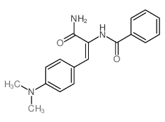 N-[1-carbamoyl-2-(4-dimethylaminophenyl)ethenyl]benzamide Structure