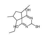 4-ethyl-1,3-dimethyl-8-sulfanyl-7,9-diazaspiro[4.5]decane-6,10-dione结构式