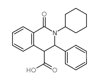 2-CYCLOHEXYL-1-OXO-3-PHENYL-1,2,3,4-TETRAHYDRO-4-ISOQUINOLINECARBOXYLIC ACID Structure