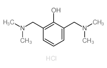 Phenol,2,6-bis[(dimethylamino)methyl]-, hydrochloride (1:2) Structure
