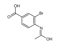 4-(乙酰基氨基)-3-溴苯甲酸结构式