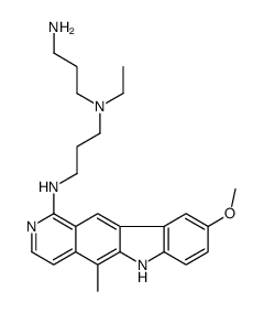 N'-ethyl-N'-[3-[(9-methoxy-5-methyl-6H-pyrido[4,3-b]carbazol-1-yl)amino]propyl]propane-1,3-diamine结构式