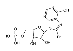 [(2R,3S,4R,5R)-5-(8-bromo-6-oxo-3H-purin-9-yl)-3,4-dihydroxyoxolan-2-yl]methyl dihydrogen phosphate Structure