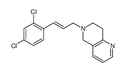 6-[(E)-3-(2,4-dichlorophenyl)prop-2-enyl]-7,8-dihydro-5H-1,6-naphthyridine结构式