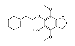 2,3-dihydro-4,7-dimethoxy-6-(2-piperidinoethoxy)-5-benzofuranamine Structure