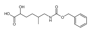 6-benzyloxycarbonylamino-2-hydroxy-5-methylhexanoic acid结构式