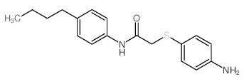 2-(4-aminophenyl)sulfanyl-N-(4-butylphenyl)acetamide结构式