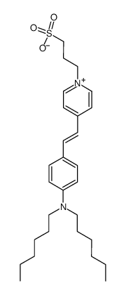 (E)-3-(4-(4-(dihexylamino)styryl)pyridin-1-ium-1-yl)propane-1-sulfonate结构式