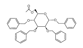 Benzyl-6-O-acetyl-2,3,4-tri-O-benzyl-α-D-mannopyranosid Structure