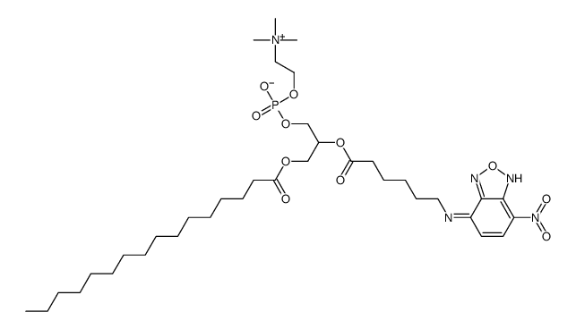 L-A-PHOSPHATIDYLCHOLINE, B-(NBD-*AMINOHE XANOYL)-GAM结构式