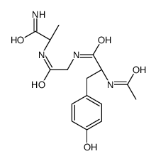 (2S)-2-acetamido-N-[2-[[(2S)-1-amino-1-oxopropan-2-yl]amino]-2-oxoethyl]-3-(4-hydroxyphenyl)propanamide结构式
