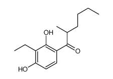 1-(3-ethyl-2,4-dihydroxyphenyl)-2-methylhexan-1-one结构式