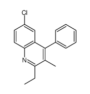 6-chloro-2-ethyl-3-methyl-4-phenylquinoline Structure