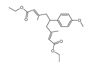 diethyl 3.7-dimethyl-5-(4-methoxyphenyl)-2(E).7(E)-nonadien-1.9-dioate Structure