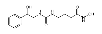 N-hydroxy-4-[3-(2-hydroxy-2-phenyl-ethyl)-ureido]-butyramide结构式