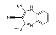 2-amino-4-methylsulfanyl-1H-1,5-benzodiazepine-3-carbonitrile Structure