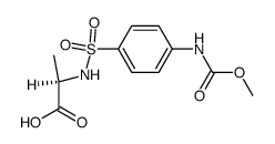 ((4-((methoxycarbonyl)amino)phenyl)sulfonyl)-D-alanine结构式