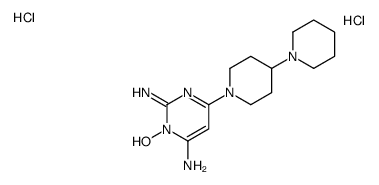 3-hydroxy-2-imino-6-[4-(1-piperidyl)-1-piperidyl]pyrimidin-4-amine dihydrochloride structure